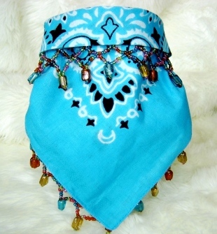 Fifiany & Co. Beaded Bandana Pet Accessories for Dogs and Cats